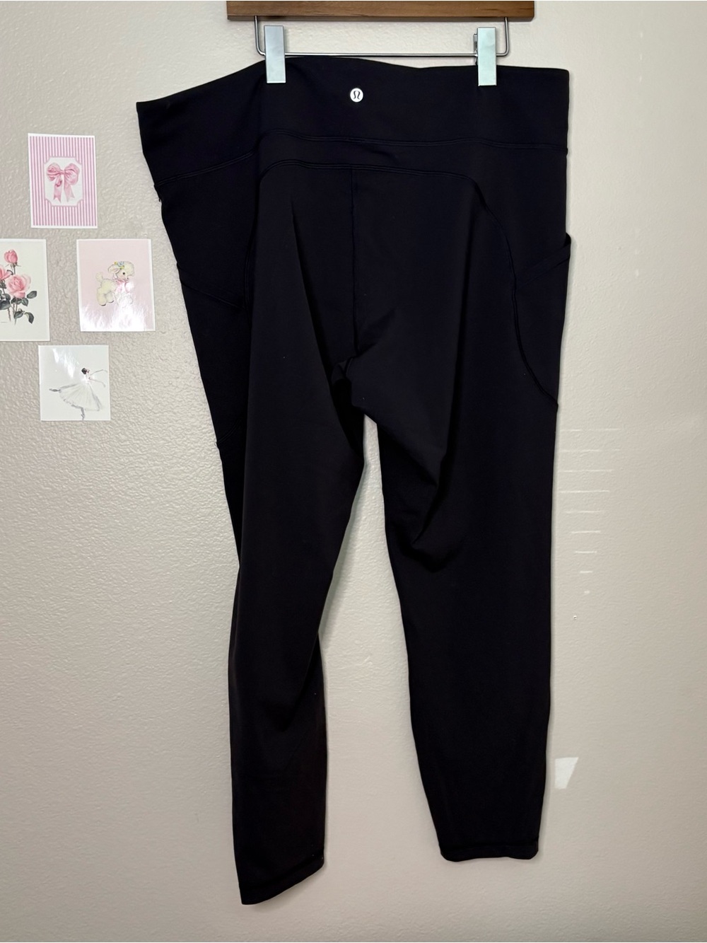 Lululemon Plus Size 20 Black Athletic Casual Leggings Yoga Gym Stretchy - Picture 2 of 3